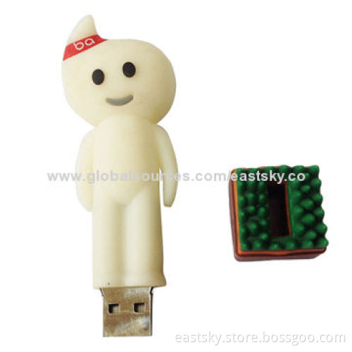 Custom Snow man Shape Thumb drive, made of soft PVC material, OEM orders are welcomeNew